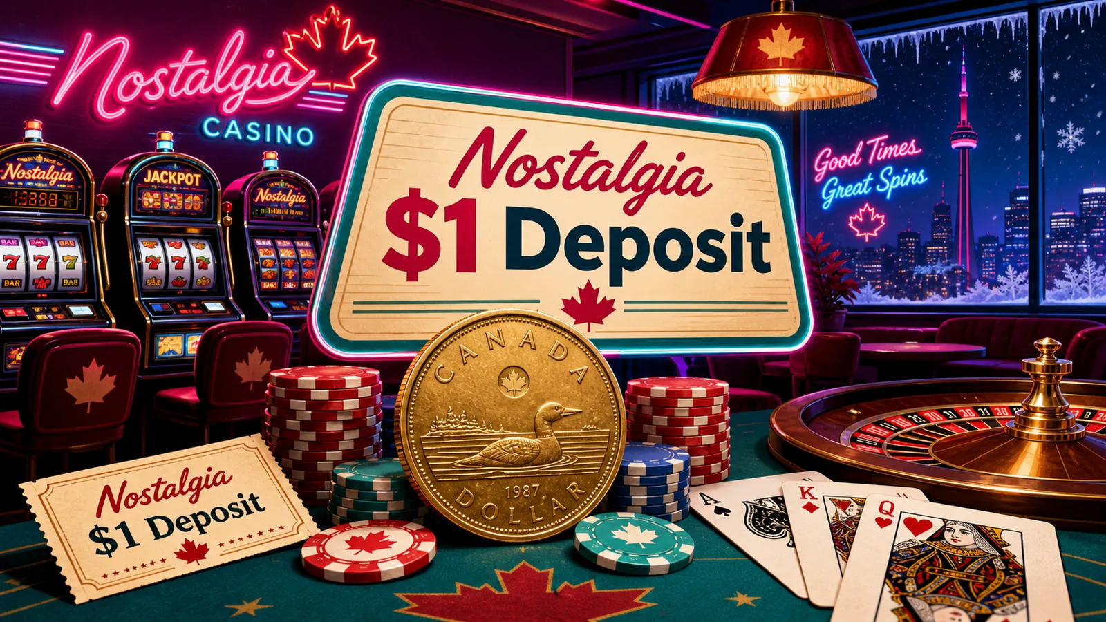 Nostalgia Casino $1 Deposit content banner
