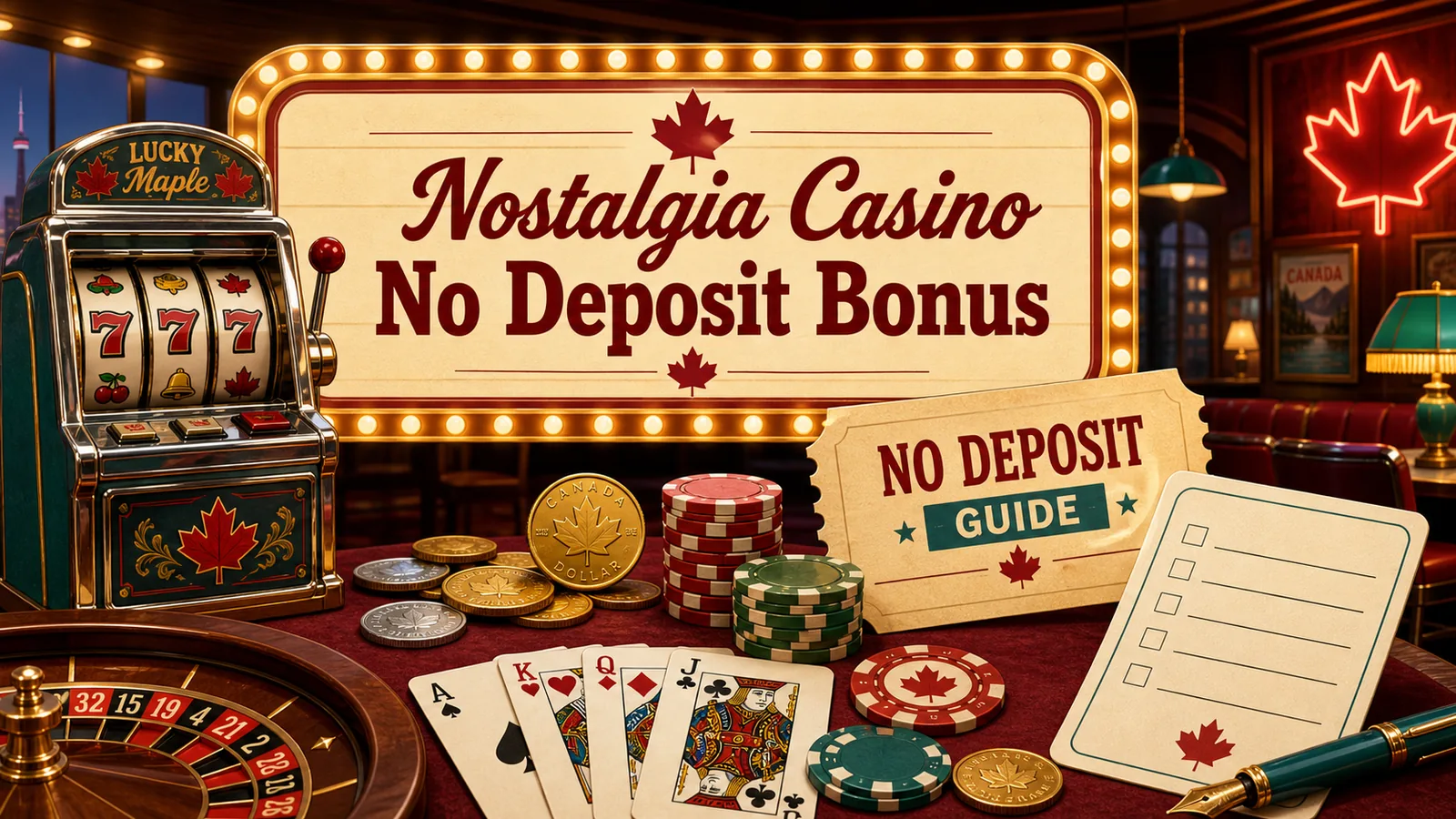 Nostalgia Casino No Deposit Bonus content banner